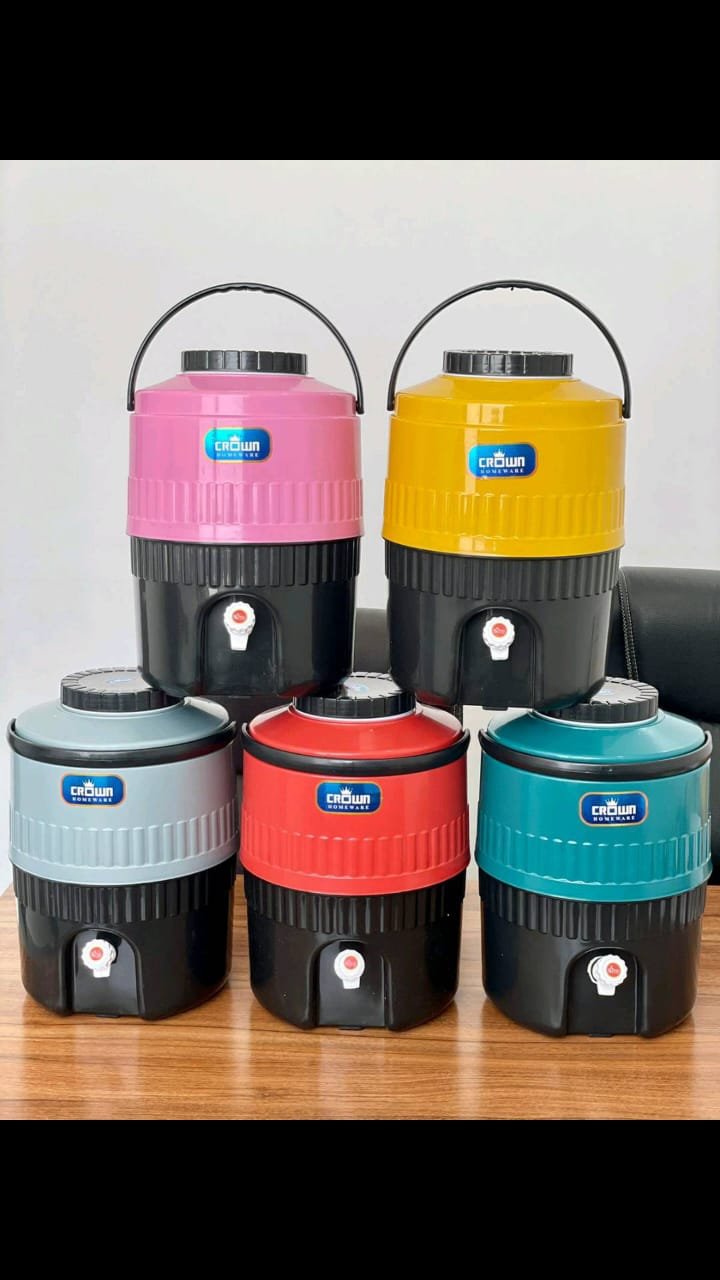 RO plant refilled water jars ready for delivery