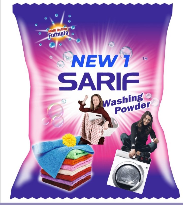 SARIF Multi Action Formula washing powder packet